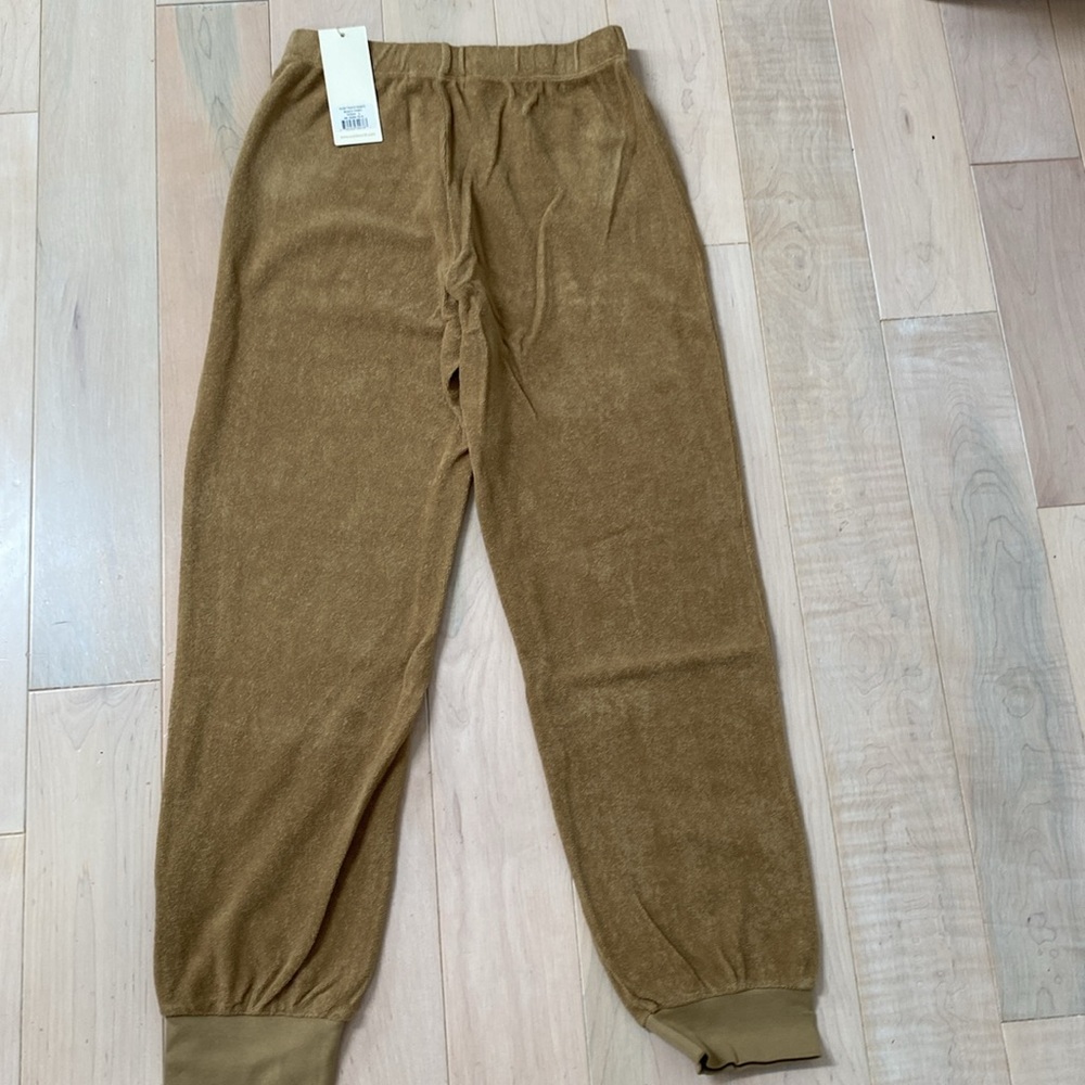 Suzie Kondi slim track pants beach terry 💯 organic cotton Large